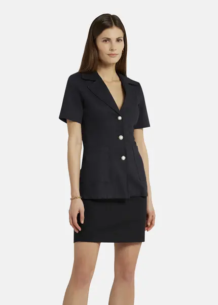 Nicowa Short sleeved blazer - RILAWA in BLACKarticle number NC9A12401019E-002 Kauf eins, bekomm eins gratis