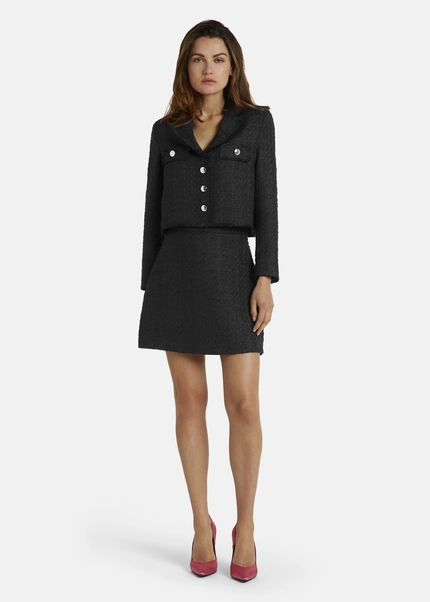 Nicowa Cropped blazer in bouclé - BAGIWO in BLACKarticle number NC7A32002019E-002 VIP-Rabatte