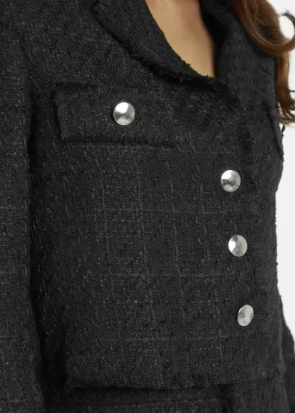 Nicowa Cropped blazer in bouclé - BAGIWO in BLACKarticle number NC7A32002019E-002 VIP-Rabatte