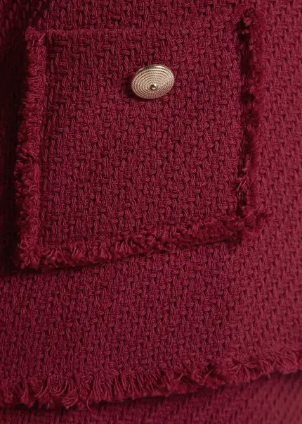 Nicowa Cropped blazer made of bouclé BAGIWO in dark berryarticle number NC8A22505034E-011 Tiefpreis