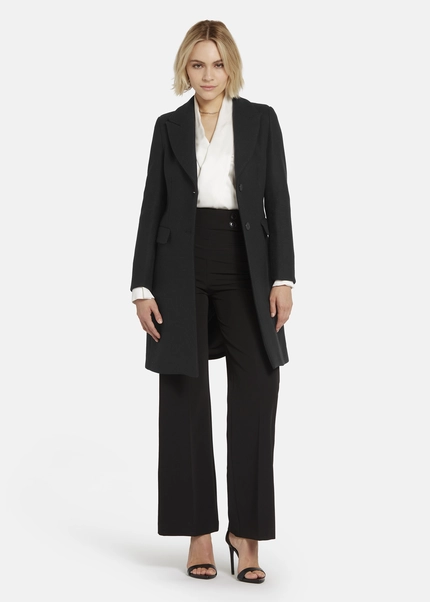 Nicowa Classic wool coat - CAPPOWA in BLACKarticle number NC8A22402019E-002 Begrenzte Freigabe