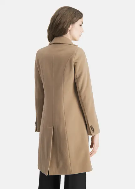 Nicowa Wool coat with faux flap pockets – KAMOWA in CAMELarticle number NC5A52004022E-101 Neueste Stile