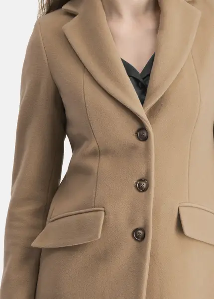 Nicowa Wool coat with faux flap pockets – KAMOWA in CAMELarticle number NC5A52004022E-101 Neueste Stile
