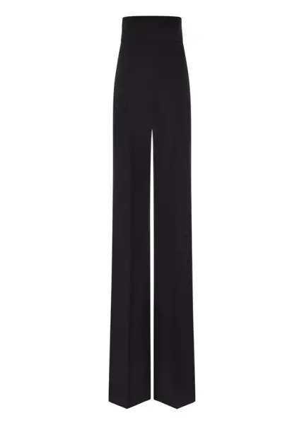 Nicowa Elegant COREANA high-waisted trousers with wide leg in BLACKarticle number NC3A02016029E-002 Letzter Tag