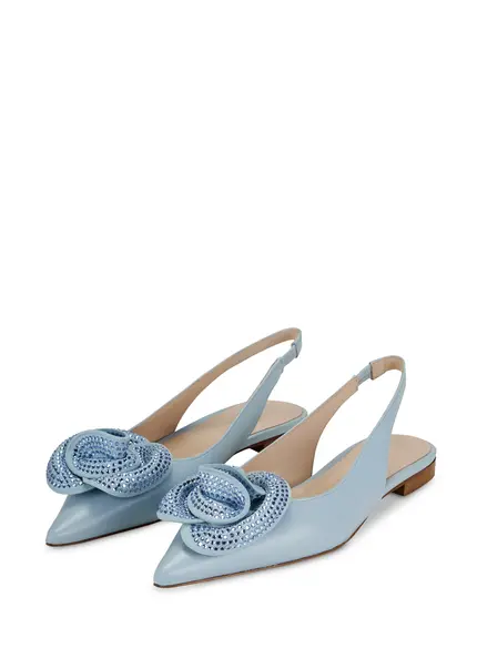 Nicowa Flower-adorned slingback ballerinas FLORWIA in LIGHT BLUEarticle number NC9A12703025E-025 Bis zu 50% Rabatt