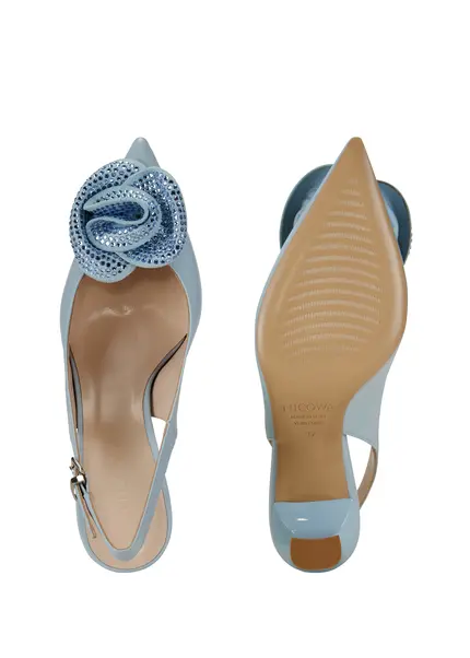 Nicowa Flower-adorned slingback pumps FLONAWIA in LIGHT BLUEarticle number NC9A12702025E-025 Bis zu 65% Rabatt
