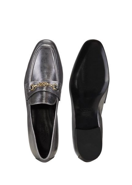 Nicowa Classic loafer with metal application MOCASO in SILVERarticle number NC8A21503031E-088 Clearance-Verkauf