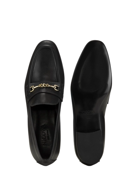 Nicowa Classic loafer with metal application MOCASO in BLACKarticle number NC8A21503019E-002 Kostenloser Versand international