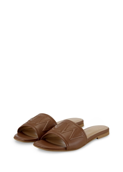 Nicowa Monogram slide sandals - LAUREWI NCW in Brownarticle number NC8A18003027E-151 50% Rabatt für begrenzte Zeit