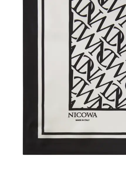 Nicowa NCW silk scarf AURONA in BLACKarticle number NC7A29001019E-002 Fabrik Onlineshop