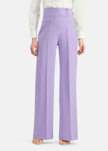 Nicowa Subtle Marlene trousers with a high waist - COREANA in LILAarticle number NC6A12009064E-145 Exklusivangebot