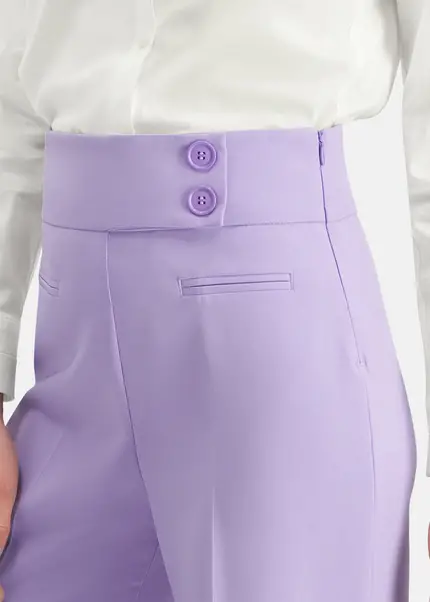 Nicowa Subtle Marlene trousers with a high waist - COREANA in LILAarticle number NC6A12009064E-145 Exklusivangebot
