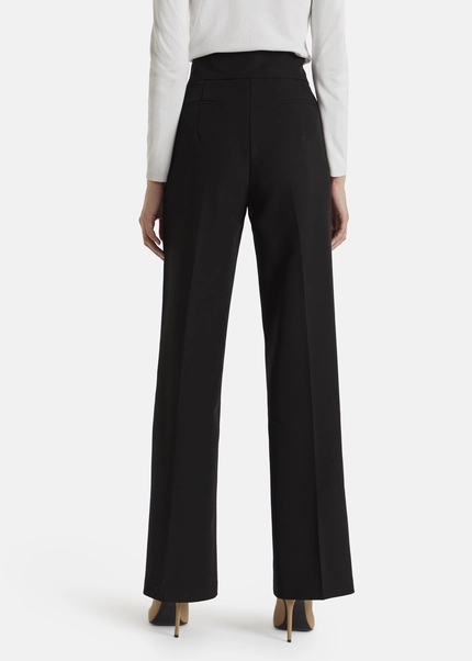 Nicowa Classic wide-leg trousers CORINO in BLACKarticle number NC7A24011019E-002 Osterangebot