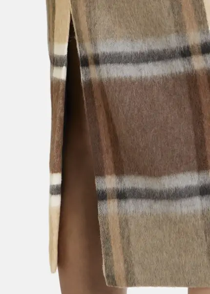Nicowa Checked midi skirt LANOWA with wool in BROWNarticle number NC7A24004017E-151 Vatertagsangebot