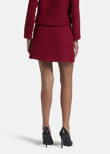 Nicowa Simple mini skirt made of bouclé LANITO in dark berryarticle number NC8A22502034E-011 Valentinstagsangebot