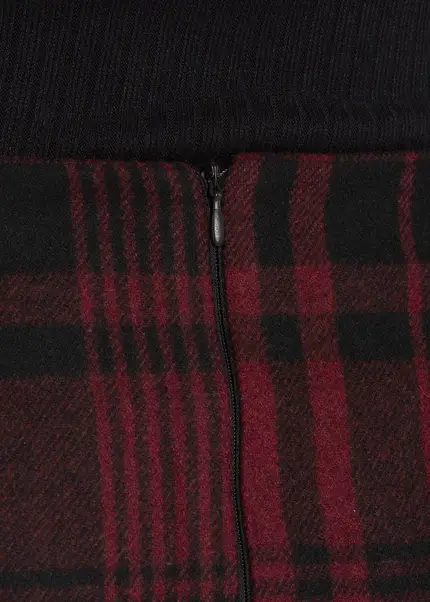 Nicowa Checked mini skirt with wool - LANINO in REDarticle number NC8A22016014E-047 Top Angebot