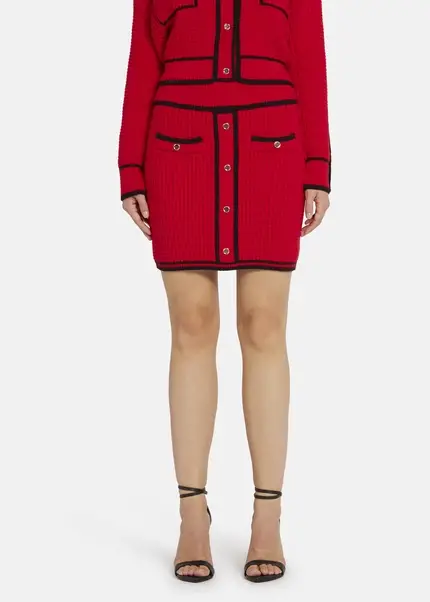 Nicowa Mini knit skirt - ANELIWO in REDarticle number NC8A22103014E-014 Online Outlet