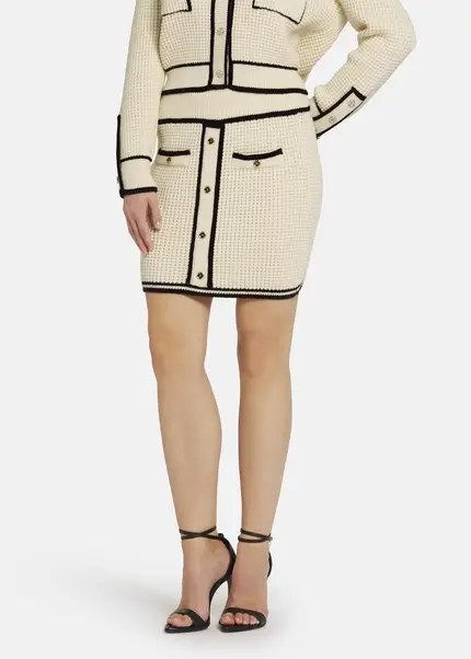 Nicowa Mini knit skirt - ANELIWO in CREAMarticle number NC8A22103012E-072 Zeitlich begrenztes Angebot