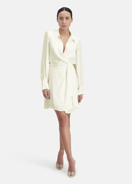 Nicowa Wrap dress with shoulder pads - TIFOWA in WHITEarticle number NC8A12014011E-004 Bestseller