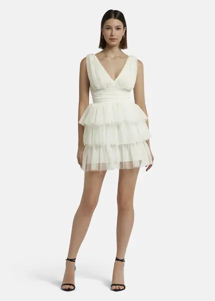 Nicowa Tulle mini dress - STELLOWA in whitearticle number NC9A1400411E-004 Tägliche Deals