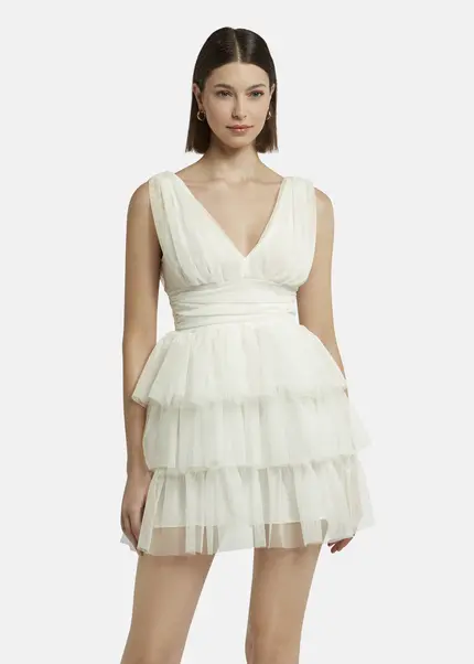 Nicowa Tulle mini dress - STELLOWA in whitearticle number NC9A1400411E-004 Tägliche Deals