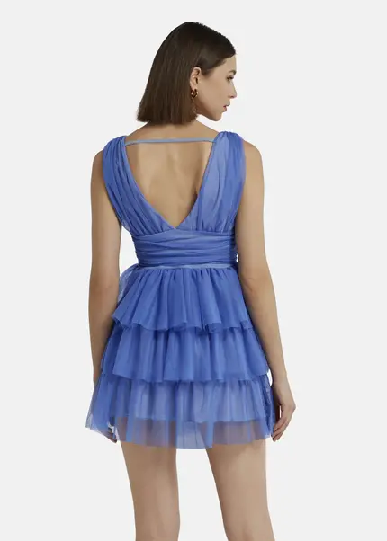 Nicowa Tulle mini dress - STELLOWA in bluearticle number NC9A1400325E-025 Sonderangebote