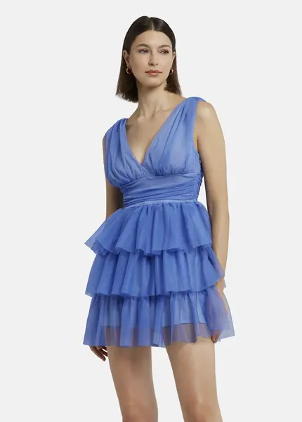 Nicowa Tulle mini dress - STELLOWA in bluearticle number NC9A1400325E-025 Sonderangebote