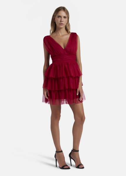 Nicowa Mini tulle dress - STELLOWA in dark berryarticle number NC8A22001014E-011 Riesige Ersparnisse