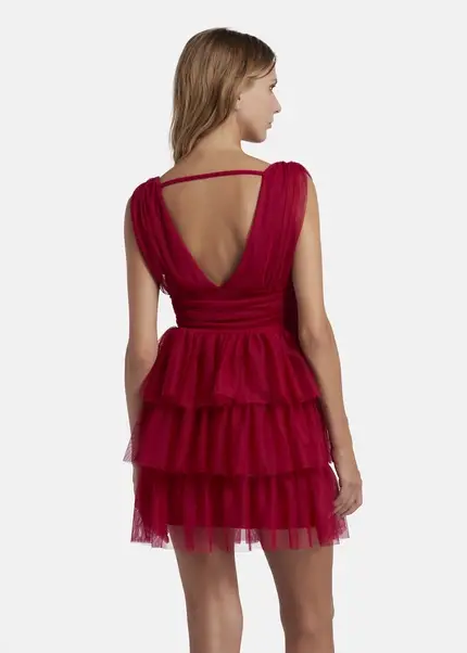 Nicowa Mini tulle dress - STELLOWA in dark berryarticle number NC8A22001014E-011 Riesige Ersparnisse