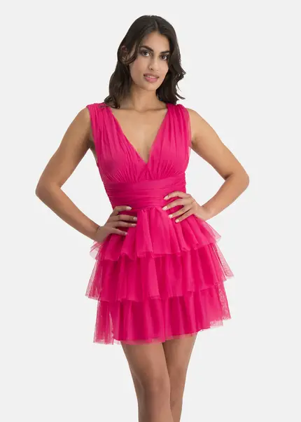 Nicowa Tulle mini dress - STELLOWA in PINKarticle number NC7A12030044E-139 VIP-Rabatte