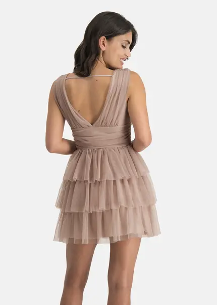 Nicowa Tulle mini dress - STELLOWA in BEIGEarticle number NC7A12029032E-138 Tiefpreis