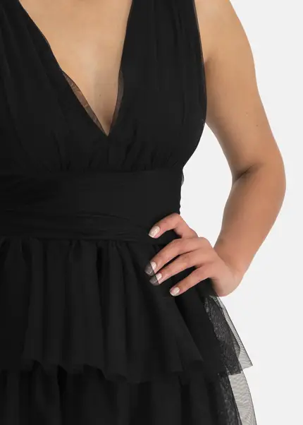Nicowa Tulle mini dress - STELLOWA in BLACKarticle number NC7A12028019E-002 Super Sparpreis