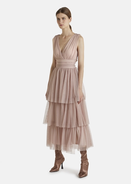 Nicowa Tulle maxi dress BALINO in BEIGEarticle number NC7A12027032E-138 Wochenangebot