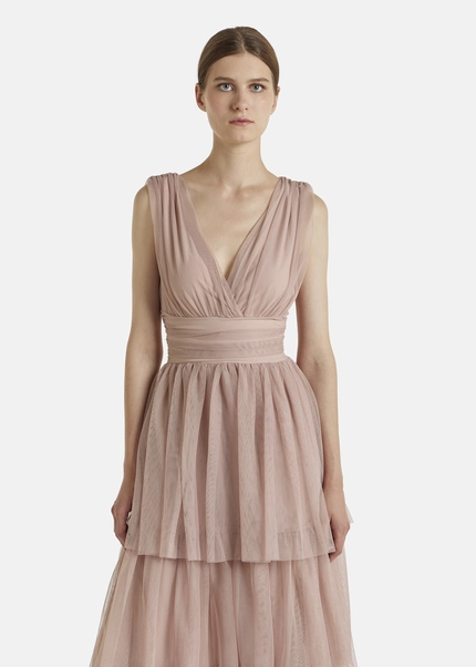 Nicowa Tulle maxi dress BALINO in BEIGEarticle number NC7A12027032E-138 Wochenangebot