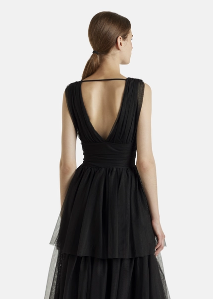 Nicowa Tulle maxi dress BALINO in BLACKarticle number NC7A12026019E-002 Kostenlose Rückgabe