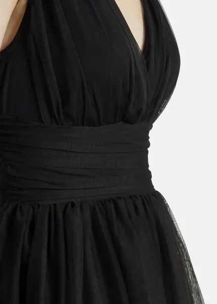 Nicowa Tulle maxi dress BALINO in BLACKarticle number NC7A12026019E-002 Kostenlose Rückgabe
