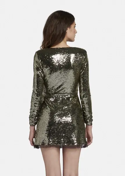 Nicowa Mini sequin wrap dress - MILOWA in GOLDarticle number NC8A22010023E-131 JETZT KAUFEN
