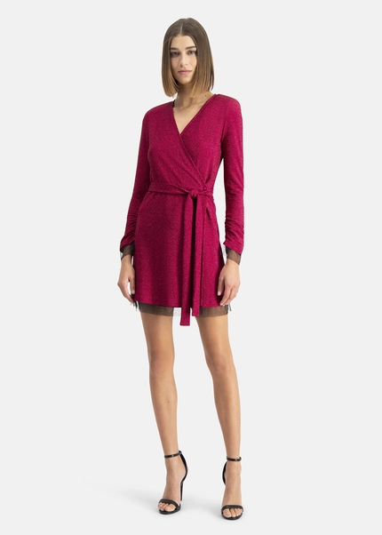 Nicowa Mini wrap dress in lamé- MILOWA in PINKarticle number NC7A24038044E-139 Letzte 2 Tage