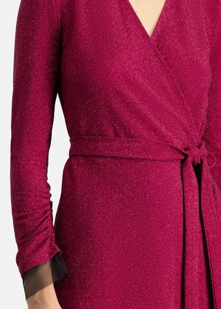 Nicowa Mini wrap dress in lamé- MILOWA in PINKarticle number NC7A24038044E-139 Letzte 2 Tage