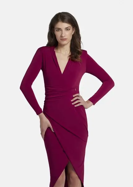 Nicowa Draped midi dress - MICIMA in dark berryarticle number NC8A22003034E-011 Discount Store für neue Produkte