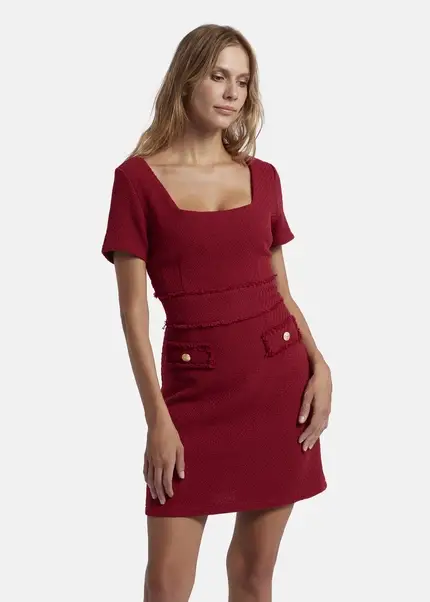 Nicowa Sheath bouclé dress VANTREA in dark berryarticle number NC8A22504034E-011 Speichern exportieren