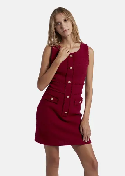 Nicowa Short bouclé dress CHIMORA in dark berryarticle number NC8A22503034E-011 zollfrei