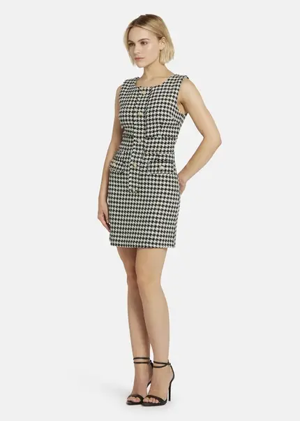Nicowa Short bouclé dress CHIMORA in BLACK MULTICOLORarticle number NC8A22503019E-002 50% Rabatt für begrenzte Zeit