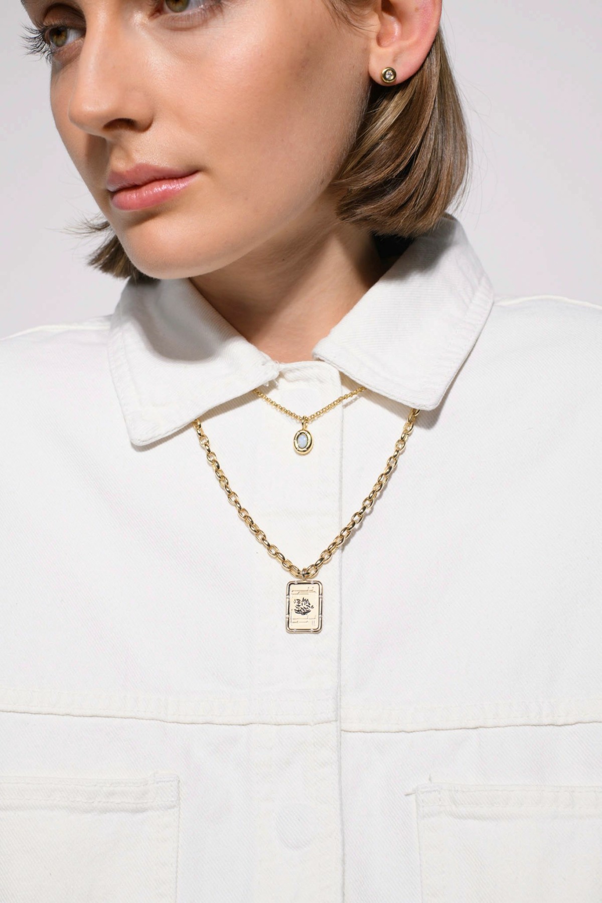 Nina Kastens Oval Chain Necklace Meist gekauft