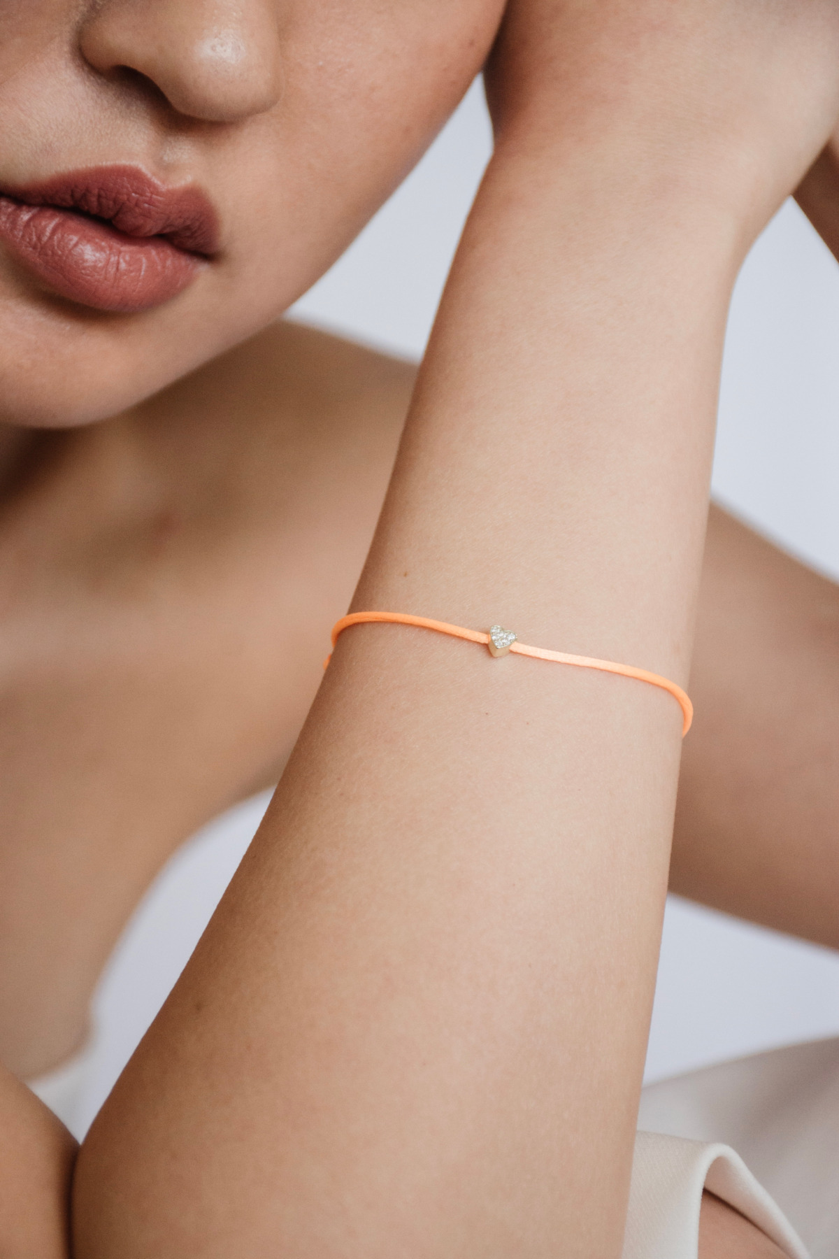 Nina Kastens Diamond Heart Bracelet Orange Blitzangebot