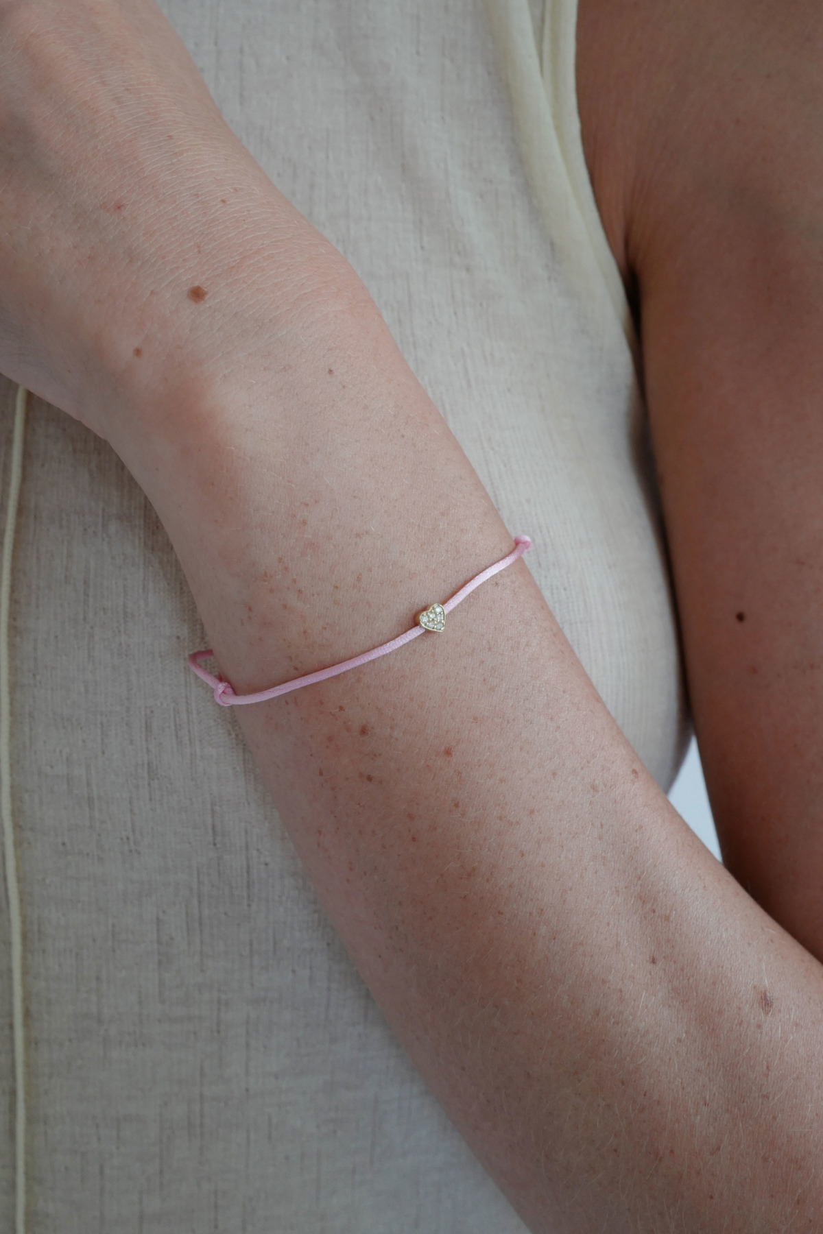 Nina Kastens Diamond Heart Bracelet Pink Neuheiten