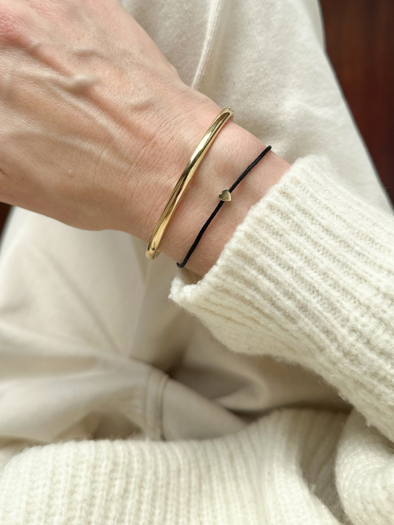 Nina Kastens Heart Bracelet Black Tiefpreis