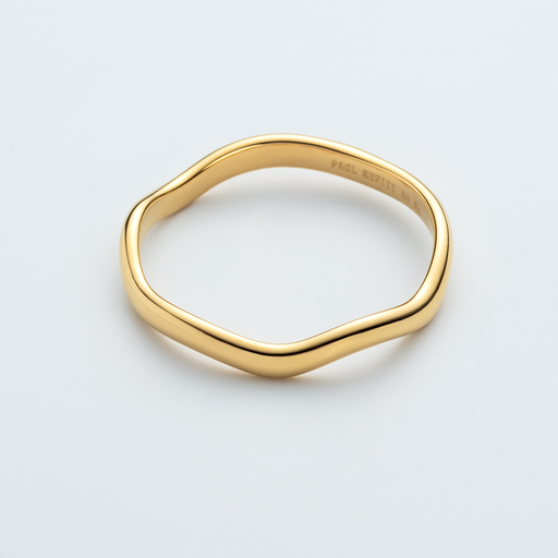 Paul Hewitt Waves Mono Ring Gold Neueste Stile