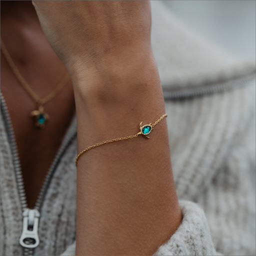 Paul Hewitt Turtle Mono Armkette Aquamarine Gold Bis zu 50% Rabatt