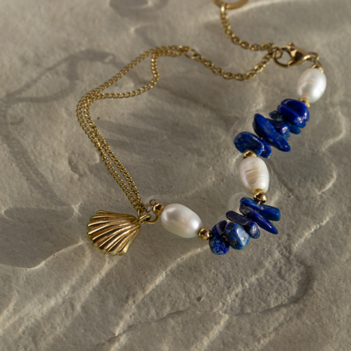 Paul Hewitt Scallop Stone Armkette Gold Nur für heute